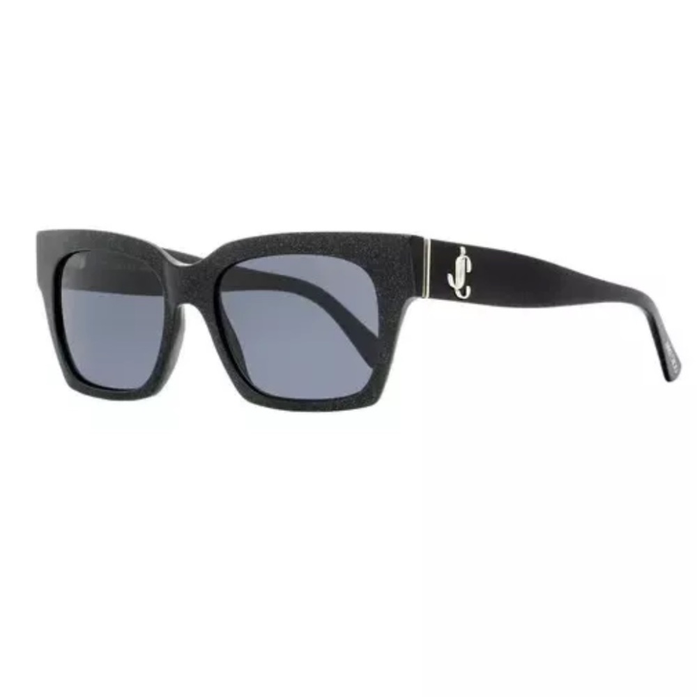 NWT [Jimmy Choo] Jo Black Glitter Women’s Sunglasses with Case
